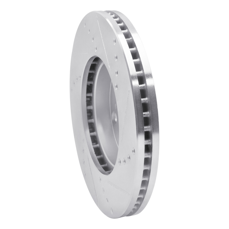 Lexus ES300 Brake Rotor (1) - Front Left - R1 Concepts - Drilled & Slotted - Silver - `92-`06